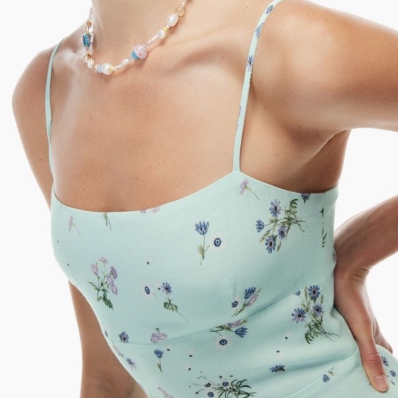 Aritzia Sunday Best Jackson Dress in Frosted Aquamarine/Lilac - Size Medium - Picture 2 of 12